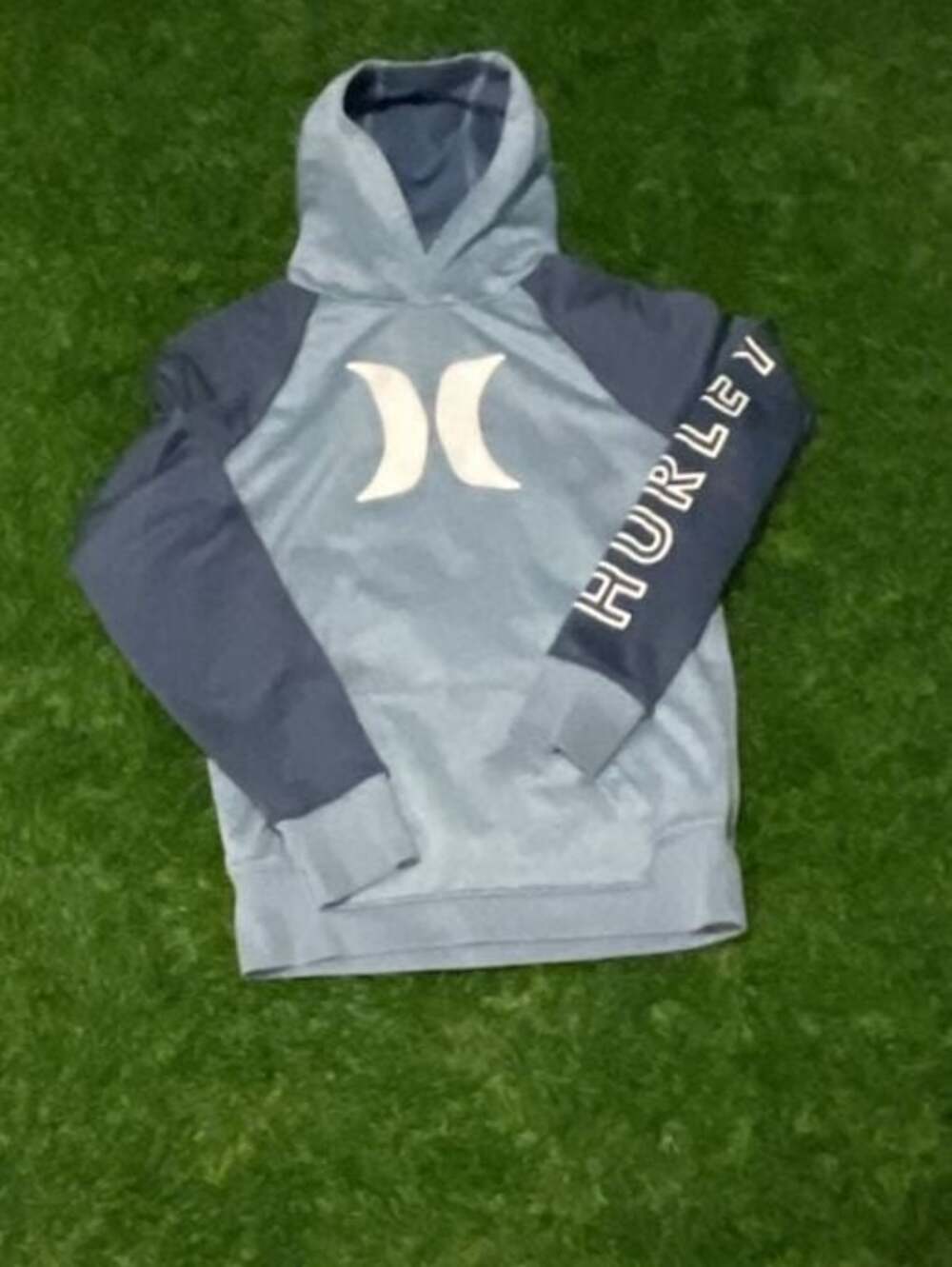 Hurley Nike Dri-FIT Solar Icon Blue Boys Lightweight Pullover Hoodie